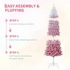 Snow Flocked Pencil Christmas Tree – Slim Artificial Xmas Tree with Sturdy Metal Stand - 4 of 4