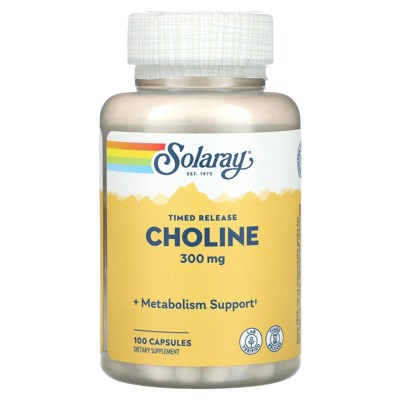 Solaray Timed Release, Choline, 300 mg , 100 Capsules