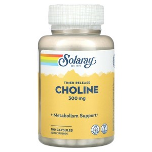Solaray Timed Release, Choline, 300 mg , 100 Capsules - 1 of 4