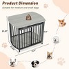 ORRD 31.5" Furniture Style Dog Crate – Gray Wooden Indoor Kennel End Table with Double Doors for Small & Medium Dogs - 3 of 4