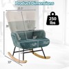 Costway Nursery Rocking Chair w/ Ergonomic Armrests & High Backrest Side Pocket - 3 of 4