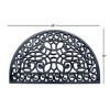 RugSmith Black Moulded Trellis Half-round Rubber Doormat Doormat - 3 of 4