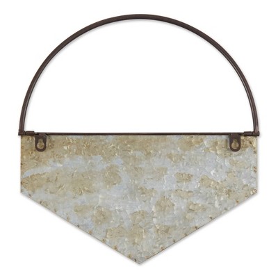 Medium Galvanized Metal Diamond Wall Planter for Indoor/Outdoor Use