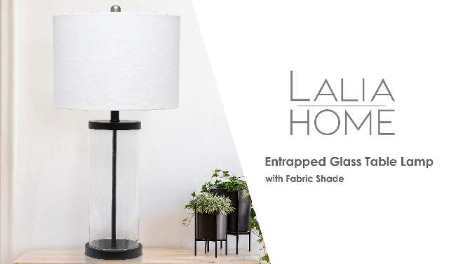 Entrapped Glass Table Lamp with Fabric Shade - Lalia Home, 2 of 10, play video