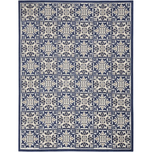 Nourison Aloha Modern Mosaic Flatweave High-low Indoor Outdoor Area Rug ...