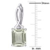 EVERLY JEWELRY |  Sterling Silver 6 1/2 CT TGW GREEN QUARTZ- White Topaz LeverBack Earrings - 2 of 4