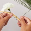 Juvale 200 Pieces 19 Gauge Dark Green Floral Stem Wire for DIY Crafts, 16 In Paper Wrapped Wire for Artificial Flower Arrangements - 4 of 4