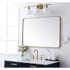Elegant Lighting Soft corner metal rectangular mirror 27x40 inch in Brass - 3 of 4