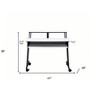 HomeRoots 47" White and Black Computer Desk - 3 of 4