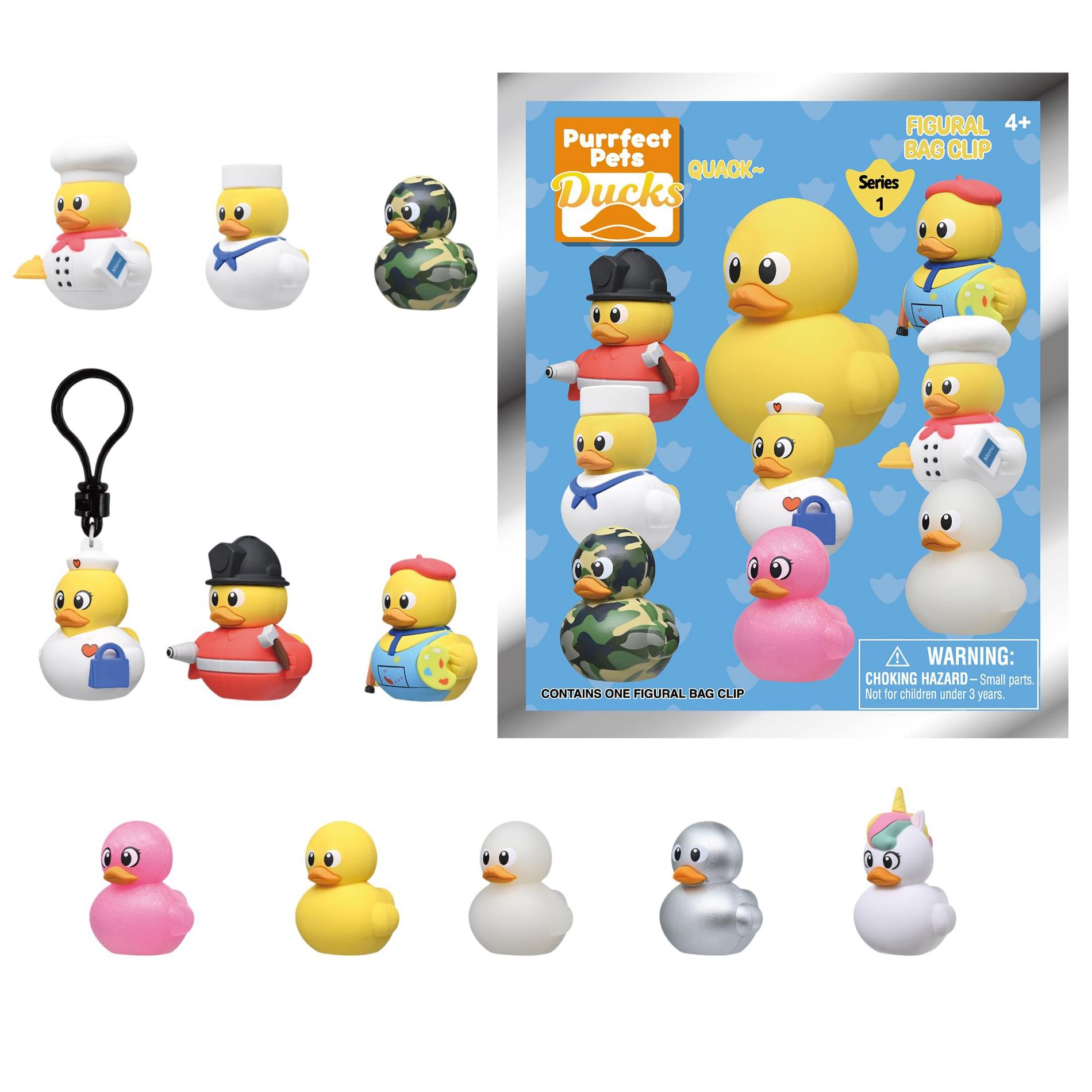 Monogram International Inc. Yellow Ducks Series 1 Blind Bag 3D Foam Bag Clip | One Random