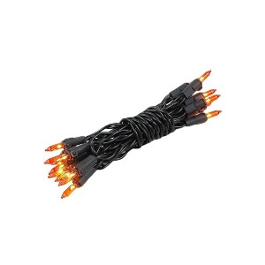 Novelty Lights 20 Light Incandescent Craft Mini Christmas String Lights Black Wire 8.5 feet - 1 of 4