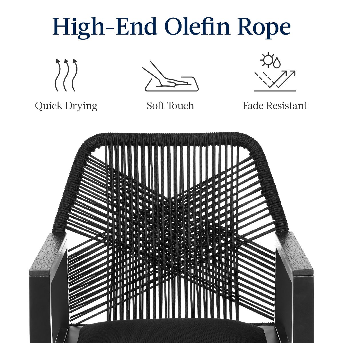 Best Choice Products Set of 2 Indoor/Outdoor Aluminum, Woven Rope Swivel Barstools w/ Armrests - Gray/Meteor - thumbnail 6