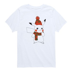 Boys' - Pokémon - Pikachu Snowy Christmas Outfit Short Sleeve Graphic T-Shirt - 1 of 4