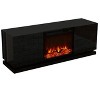 NicBex Mirrored Fireplace TV Stand with Electric Fireplace Insert Modern Entertainment Center with 2 Glass Doors for Living Room - 3 of 4