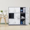 VEVOR Metal Locker for Employees, 9 Doors Storage Cabinet with Card Slot, Gray Steel Employee Lockers with Keys, 66lbs Loading Capacity - 2 of 4