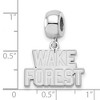 Black Bow Jewelry Sterling Silver Wake Forest Demon Deacons NCAA Bead Charm - 4 of 4