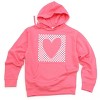 Simply Sage Market Women's Graphic Hoodie Checkered Heart Cut Out - 2 of 3