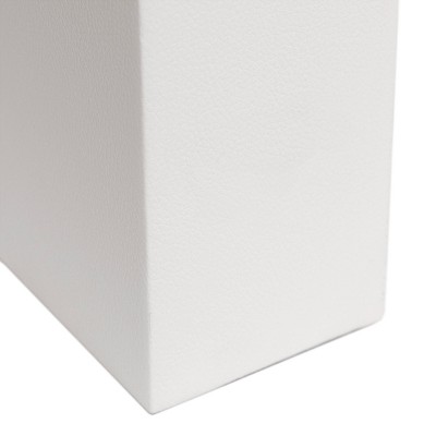 Lexington 21" White Leather Base Table Lamp with Fabric Shade