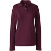Lands' End School Uniform Women's Long Sleeve Feminine Fit Interlock Polo Shirt - 2 of 2