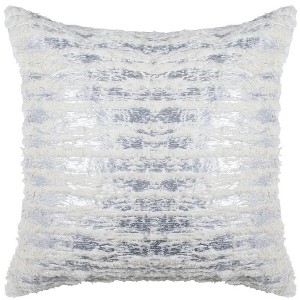 Lorelei Pillow - White/Silver - 18"X18" - Safavieh - 1 of 3