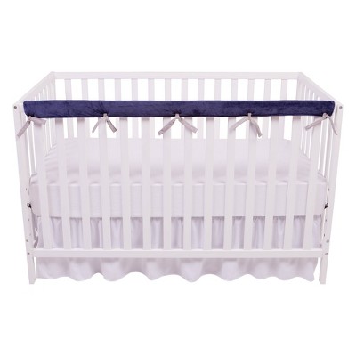 Sammy and Lou Reversible Velour Crib Rail Cover Navy