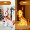 Christmas Dog Decorations Outdoor Lighted Dog with LED Lights Christmas Decor Holiday Xmas Decorations for Indoor Outdoor Lawn Garden Pathway Display - 3 of 4