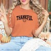 S.W.Smiley Thankful Varsity Arched - Women's Garment Dyed Graphic T-Shirt - 3 of 4