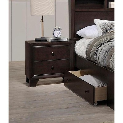 NicBex 16 inch Wide Nightstand with 2 Drawers,Modern Side Table with Round Knob Handle,Bedside Table for Bedroom,Living Room