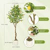 Artificial Lemon Tree, Faux Lemon Tree in Pot with Realistic Fruit and Lifelike Leaves, Fake Lemon Plant with Lights for Home Office Decor - 3 of 4