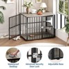 43" Dog Crate Furniture, Chew-Resistant Indoor Dog Kennel with Feeding Bowls, Wood Decorative Pet House End Table for Small/Medium Dogs - 4 of 4
