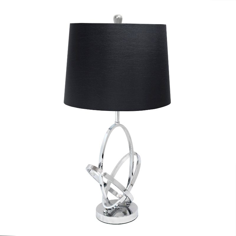Mod Art Polished Table Lamp with Shade Metallic Silver - Elegant Designs, 4 of 5