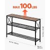 VEVOR Narrow Console Sofa Table, 41.7 inches Behind Couch Table, 3-Tier Long Entryway Table and Skinny Hallway Table, Narrow Sofa Table, Black - 4 of 4