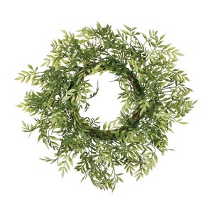 Sullivans Artificial Wisteria Accent Wreath 12"H Green - 1 of 2