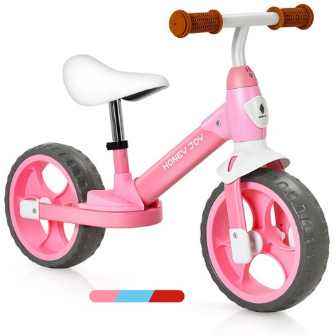 Honey Joy Kids Balance Bike Toddler Training Bicycle w Feetrests for 2 5 Years Old Pink