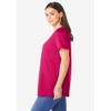 Roaman's Plus Size Cotton Ultimate V-Neck Tee - 4 of 4