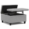 CAVINAS Square Storage Ottoman Bench,Storage Ottoman with Lift Lids and Stitched Tuft Design for Living Room,Bedroom - 4 of 4