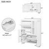 Space-Saving Tipping Bucket Shoe Cabinet with Wall Unit, 2-Drawer Foyer Cabinet, Versatile Hallway Side Cabinet - 3 of 3