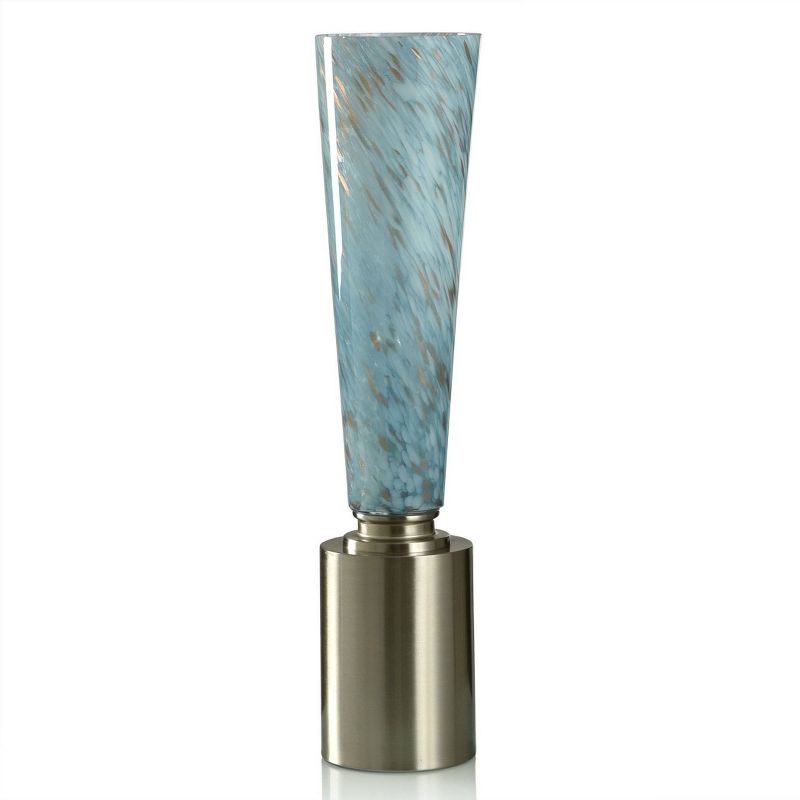 Modern Brushed Steel Urmila Floor Lamp Blue - StyleCraft, 1 of 5