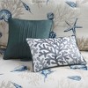 Okak Queen/King 7-Piece Ocean-themed Cotton Sateen Bed Comforter Set with Decorative Pillow,Comfortable Quilt Bedding Sets,Machine Washable - 4 of 4