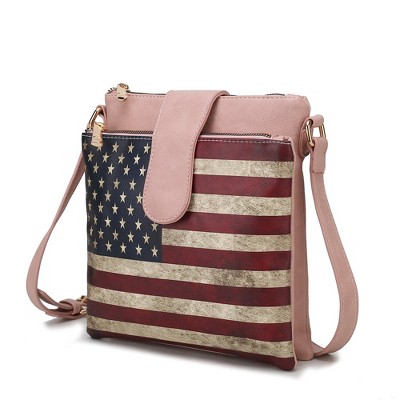 MKF Collection Josephine Vegan Leather Women’s FLAG Crossbody Bag by Mia K