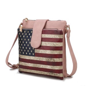 MKF Collection Josephine Vegan Leather Women’s FLAG Crossbody Bag by Mia K - 1 of 4