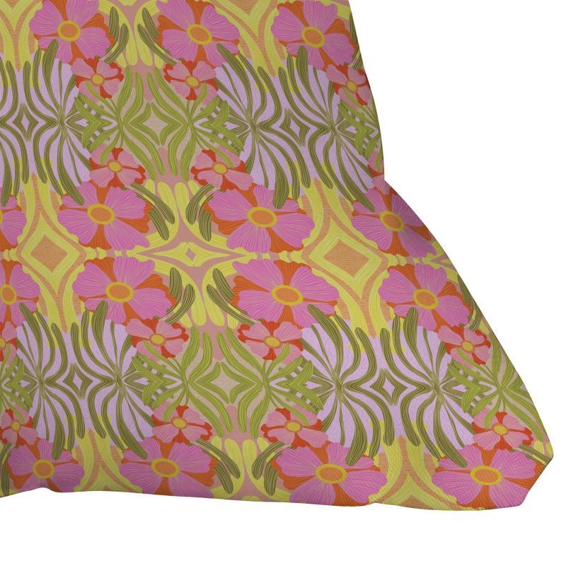 Sewzinski Modern Botanicals III Outdoor Throw Pillow Green/Pink - Deny Designs, 3 of 5