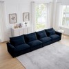 4 Seater Deep Seat Couches for Living Room, Comfy Beige Corduroy Sofas for Living Room Modern with 4 Waist Pillows - 2 of 4