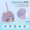 Luupatchy Clear Tote Bag - 12x12x6, Durable PVC with Organized Pockets, Versatile for Events, Beach & Shopping, Purple - 4 of 4