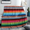 Soft and Cozy Colorful Striped Flannel Throw Blanket, Perfect For Bed, Sofa, Office, And Camping, Christmas Gift. - 3 of 4