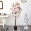 Nearly Natural 5-ft Cherry Blossom Artificial Tree - 3 of 4