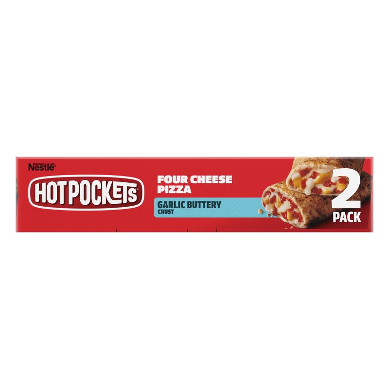 Hot Pockets Four Cheese Pizza &#38; Garlic Butter Crust Frozen Sandwich - 8.5oz/2pk, 4 of 8