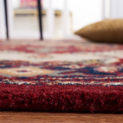 Elegant Heritage Hand-Tufted Wool Runner Rug in Rich Red
