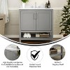 Taylor & Logan 36" Vivien Bathroom Vanity Gray: Carrara Marble, Ceramic Sink, Soft Close Doors - 2 of 4