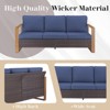 Gymojoy 3 Pieces Outdoor Patio Sofa Chair Ottoman Wicker Rattan Sofa Ottoman Set - 4 of 4